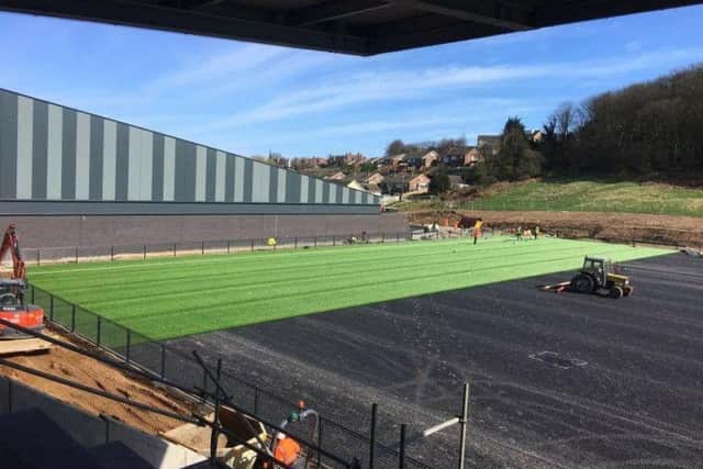 Work has started on the pitch at Weaponness