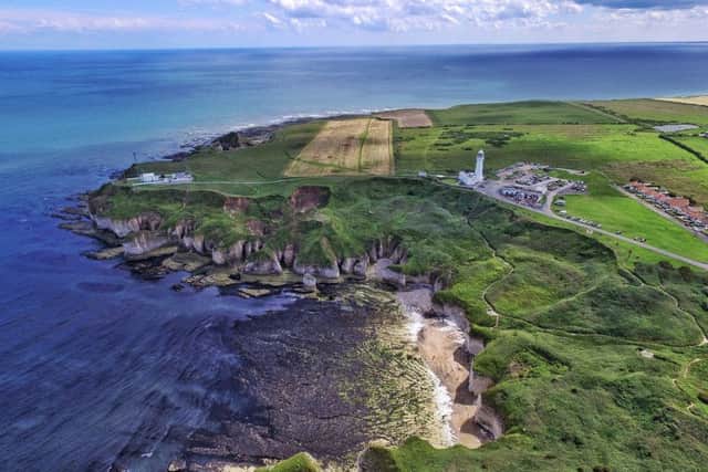 Chris Jarrett's drone photo of Flamborough Head.