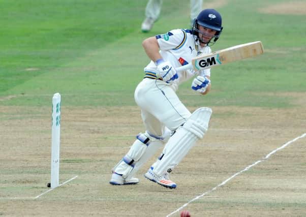 Adam Lyth made 194 for Yorkshire against Leeds-Bradford MCCU at Headingley (Picture: Jonathan Gawthorpe).