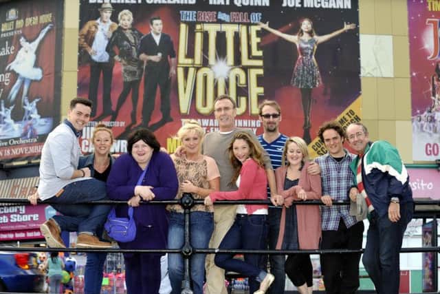 The Little Voice cast outside the Futurist