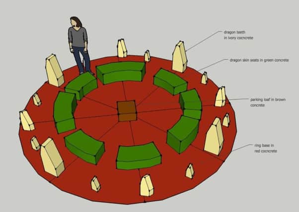 An illustration showing the design of the Dragon Ring classroom.