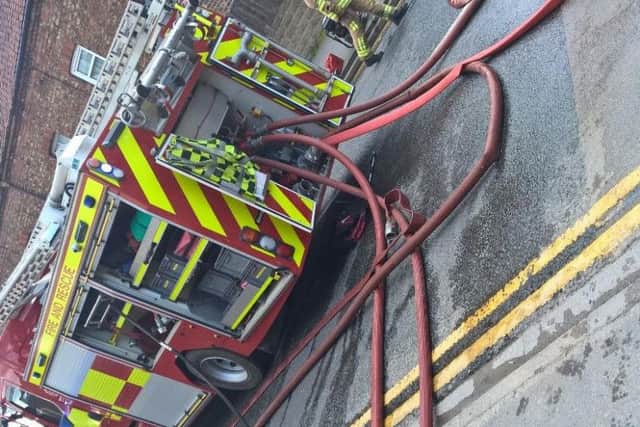 The fire service on scene. Photo: North Yorkshire Fire & Rescue Service