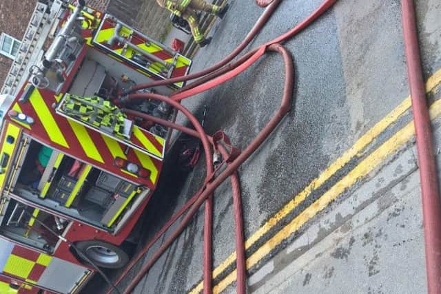 The fire crews on scene