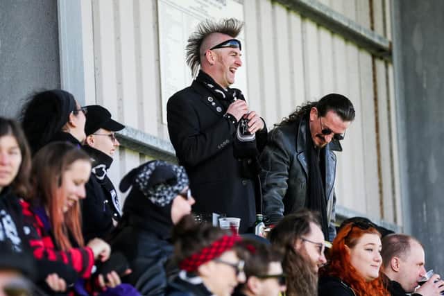 The spirits were high at the Goth Weekend football. Picture: Ceri Oakes.