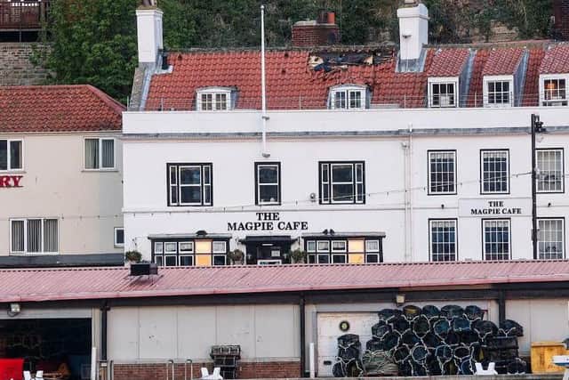 The Magpie Cafe this morning following the fire
Picture by Ceri Oakes