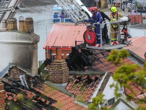 Investigators have been at The Magpie Cafe today to establish the cause of the two fires.  Picture: Ceri Oakes.