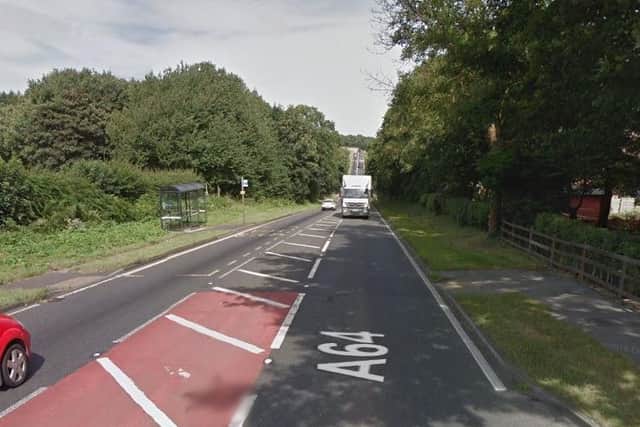 The scene close to where the accident happened on Saturday night
