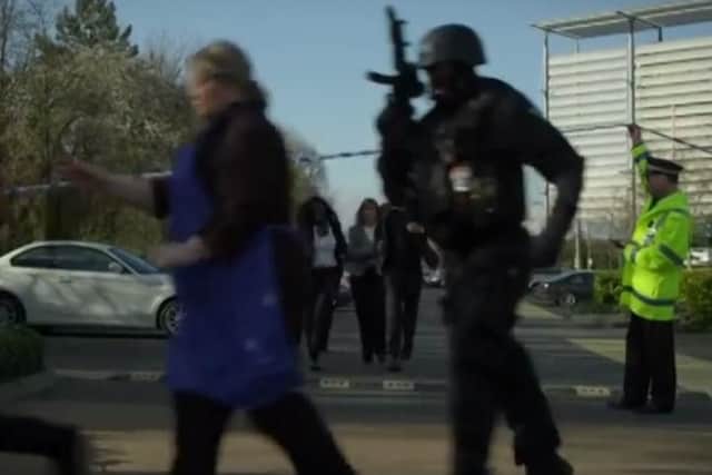 Run, hide, tell... police instructions on what to do during a firearms attack.
