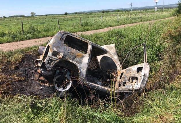 The 4x4 was found in a field (Sgt Paul Cording/North Yorkshire Police)