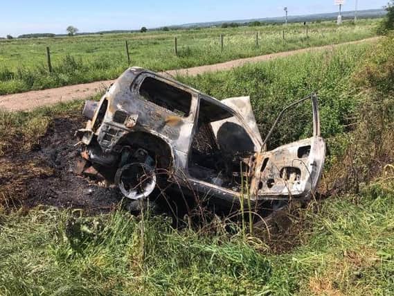The 4x4 was found in a field (Sgt Paul Cording/North Yorkshire Police)