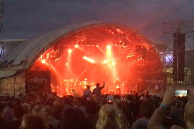 Sheffield indie comeback kings Milburn on stage at Don Valley Bowl