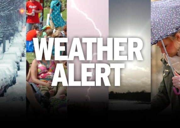 A yellow warning for wind has been issued by the Met Office.