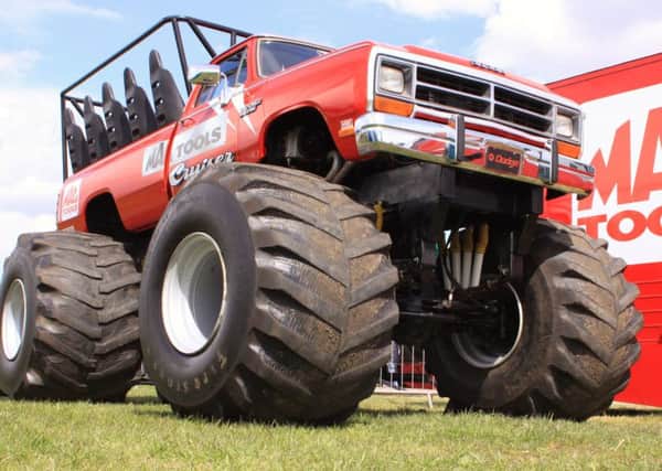 Mac Tools Cruiser, a monster truck. 
picture: Lisa Ames.