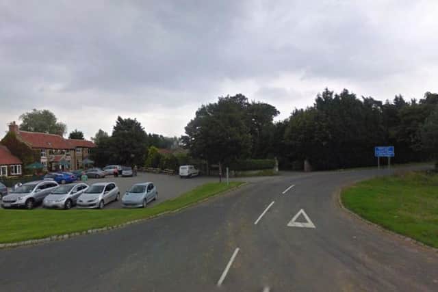 The road between Thornton Le Dale and the Fox and Rabbit pub is closed. Picture: Google