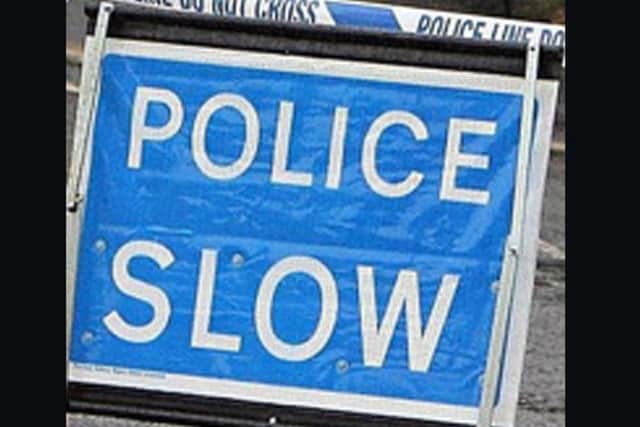 The road is closed after an accident