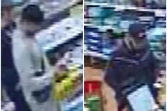 These are two of the men who police want to trace.
