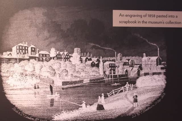 Engraving of the River Derwent from 1858 in Malton Museums collection.