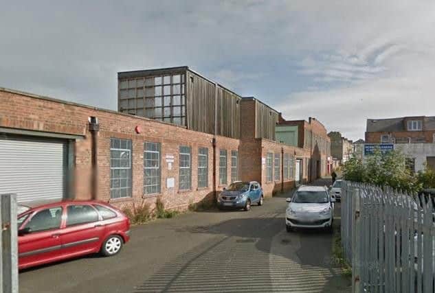 A fire was started in part of a former printing site off Columbus Ravine, Scarborough. Picture: Google