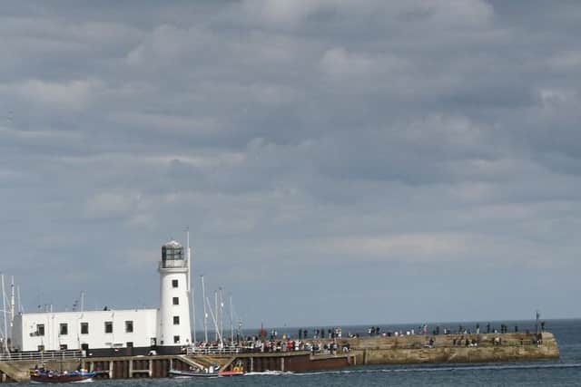 The man fell from Scarborough's east pier.