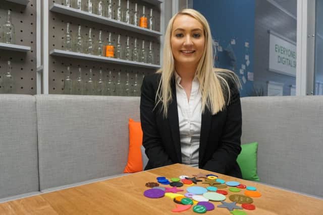Google's Digital Garage in Sheffield. Amy Coghlan of Attercliffe-based Plastic Tokens