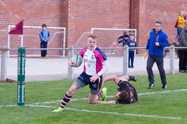 The Flying Viking Jack Anderson dances over the whitewash. Picture by Andy Standing.