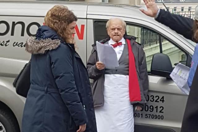 Sir David Jason was filmed outside the Esplanade Hotel in Scarborough.