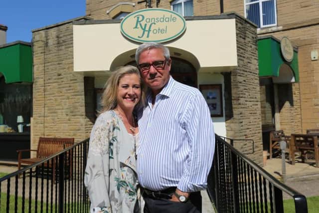 Steph and Dom Parker outside the Ransdale Hotel