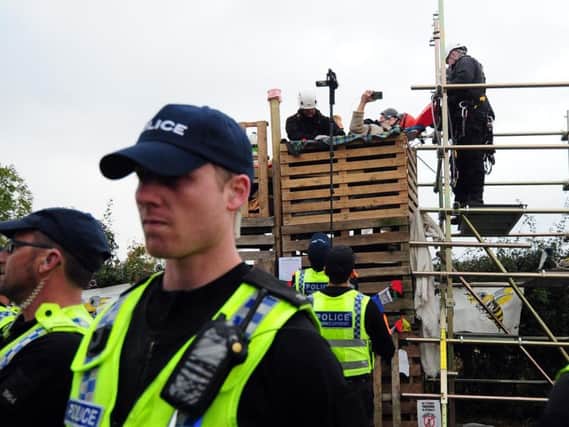 Fracking protests earlier this week.