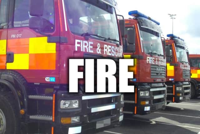 Fire crews tackled a commercial blaze in Scarborough last night.
