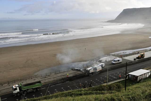 Work is ongoing and is expected to finish on Friday - in time for the 10k race on Sunday.