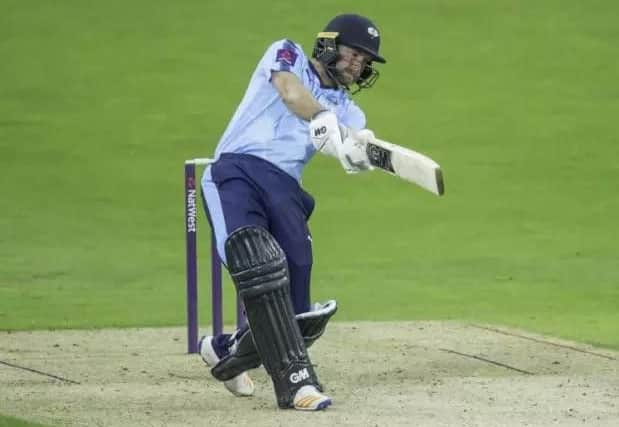 Adam Lyth in batting action for Yorkshire