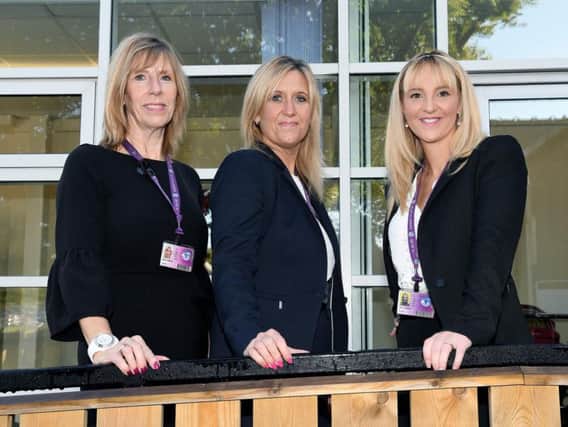 Annette Milner, Caroline Broadhead, and Kimberley Lawton.