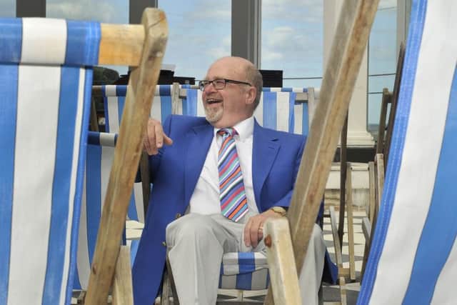Howard Beaumont takes a break at the Scarborough Spa .pic Richard Ponter 173018c