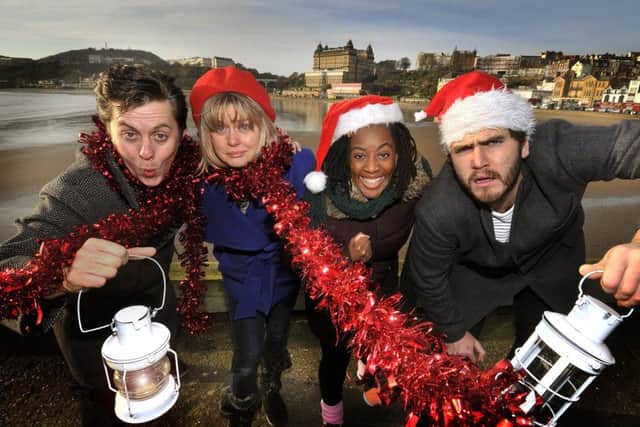 Stephen Joseph Theatre presents a new version of a Christmas Carol starring Joey Hickman, Anne-Marie Piazza, Alicia Mckenzie, Elliott Rennie.