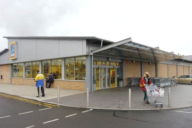 The incident happened at the check-out in Aldi