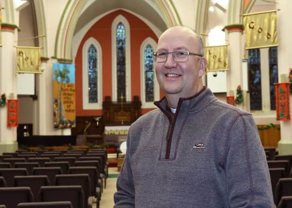 The Rev Mark Carey at Christ Church in Bridlington