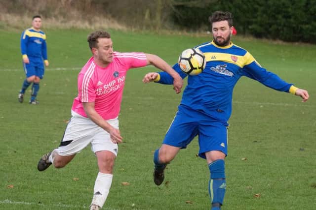 Ricky Greening scored a hat-trick in Seamer's win against Flamborough. Picture by Steve Lilly.