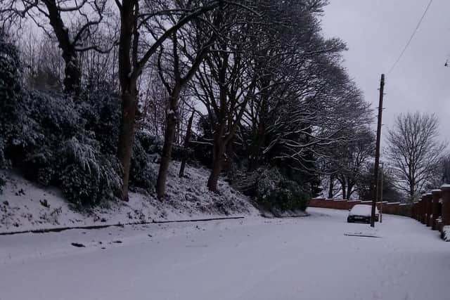 Snow at Mountside in Scarborough this morning. Picture: Ed Asquith