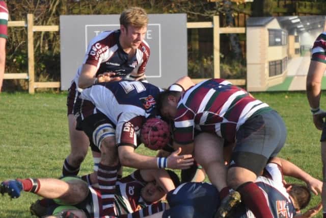 A Scarborough RUFC ruck at Moortown