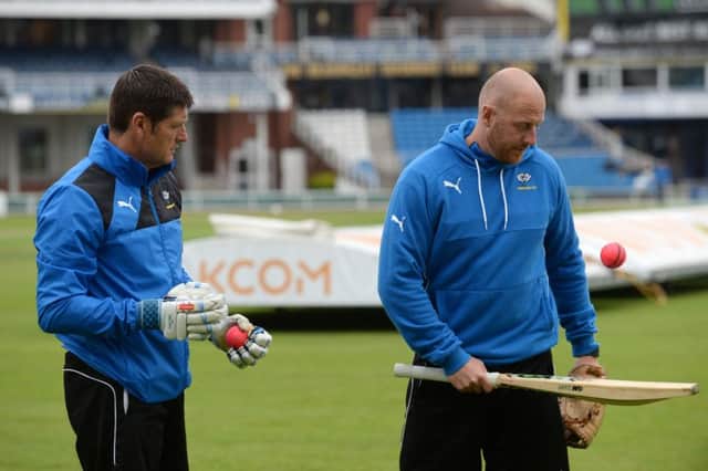Yorkshire's coaching duo of Martyn Moxon and Andrew Gale will take the team to South Africa next March (Picture: Bruce Rollinson)