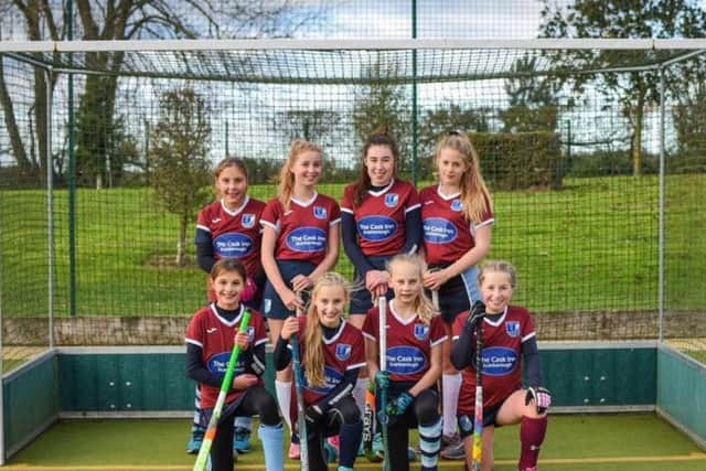 Some of the Scarborough Hockey Club youngsters whove been handed places on the England Hockey Player Pathway Picture by Will Palmer
