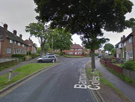 Two men were seen running in the direction of Colescliff Road in Scarborough after the car stolen crashed in Barrowcliff Road. Picture: Google