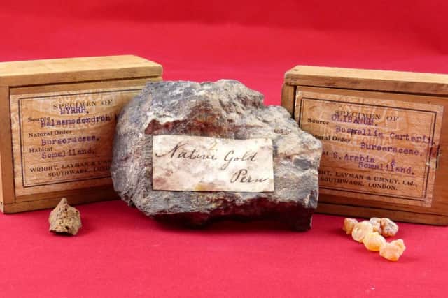 Gold, frankincense and myrrh in the Scarborough Collections.