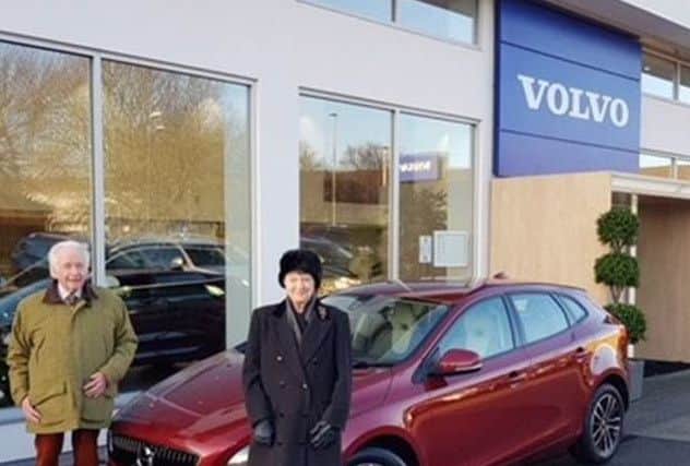 Keith Taylor takes delivery of his new Volvo car, the 20th vehicle bought at Ray Chapman Motors
