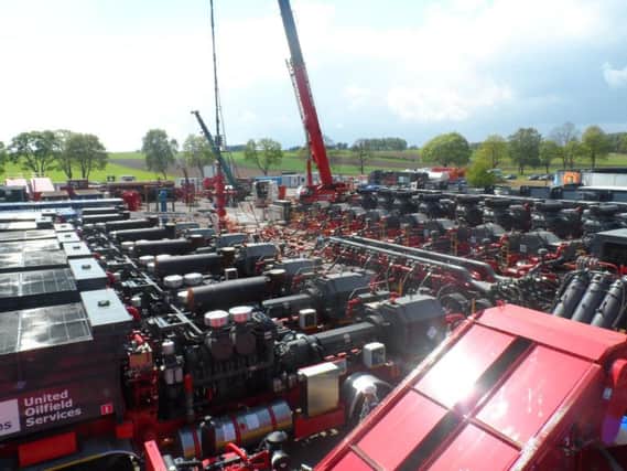 Fracking equipment at a site in Pennsylvania, USA