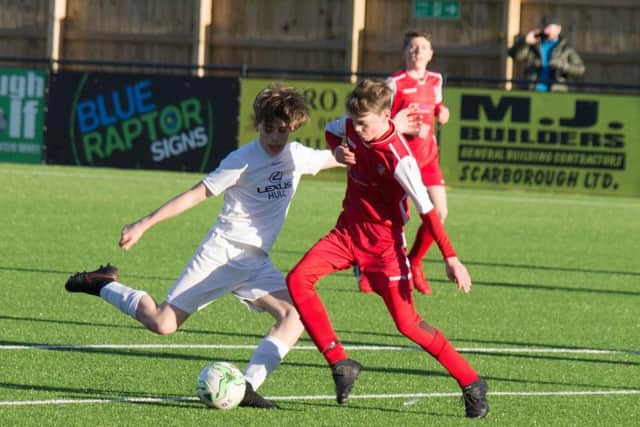 Action from Boro Under-14s v Beverley