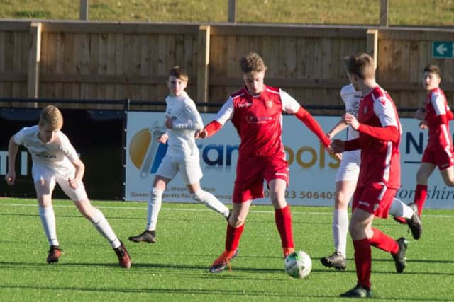 Action from Boro Under-14s v Beverley