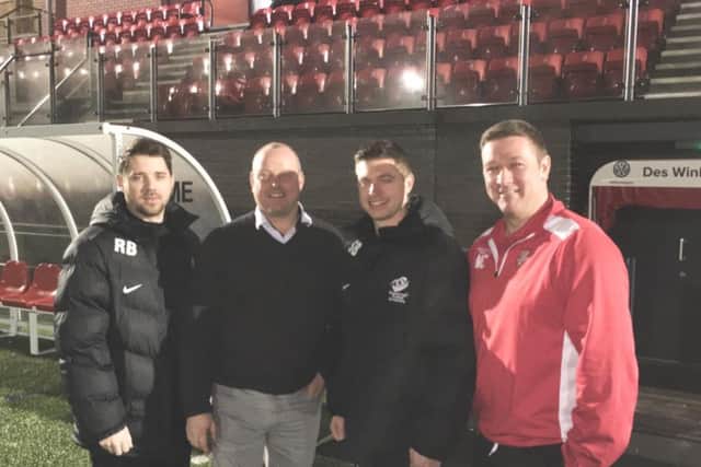 Ryan Blott with Paul Exley, Steve Brennan and Nigel Carson