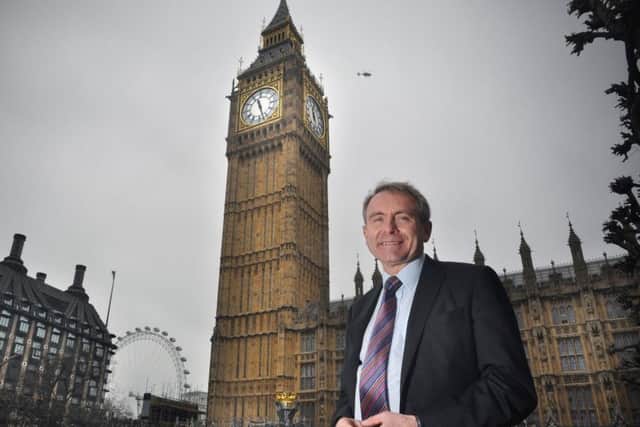 Robert Goodwill MP pictured outside the Houses of Parliament.