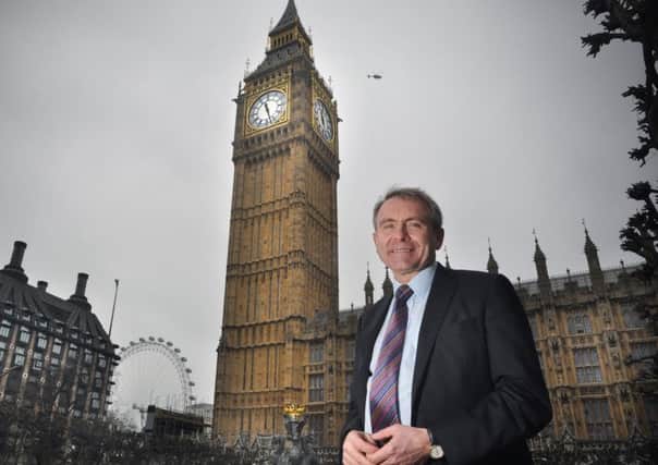 Robert Goodwill MP pictured outside the Houses of Parliament.